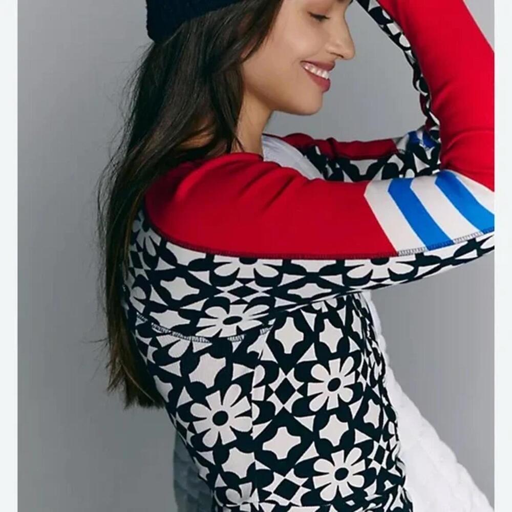 New Free People Movement Women's Kick Off Printed Laye